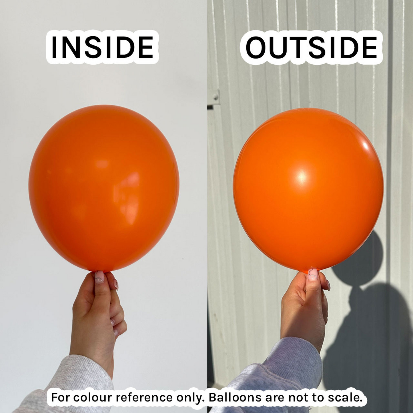 18" Orange latex Balloon - Real Life Image
