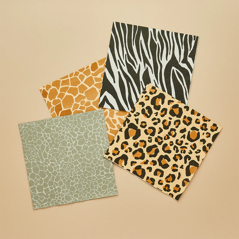 Animal Print Safari Party Napkins UK