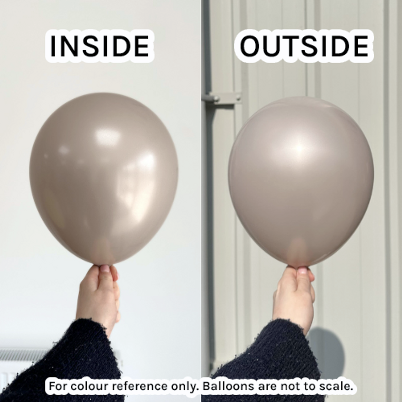 Aura Beige Cream Balloons real image