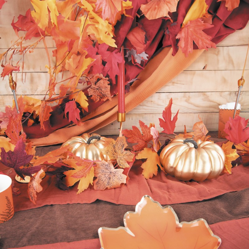 Reusable Autumn Leaf Garland | Fabric Fall Decoration