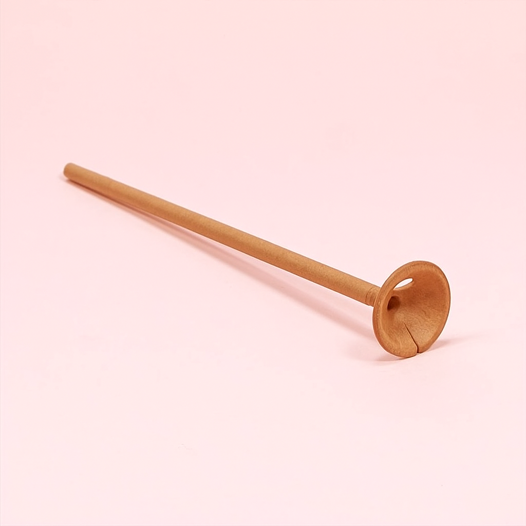 kraft coloured cardboard balloon stick