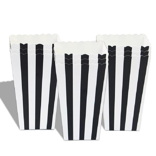 Black White Striped Favor Boxes
