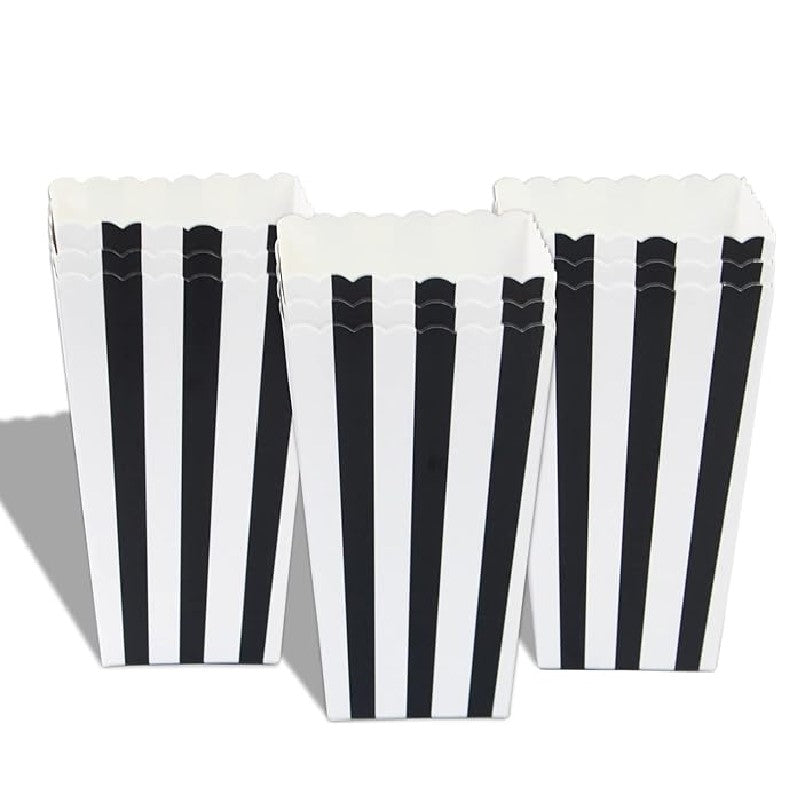 Black White Striped Favor Boxes