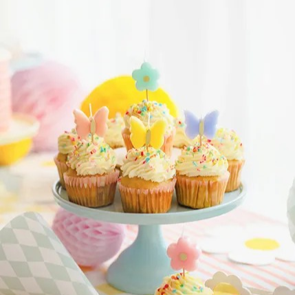 Butterfly Birthday Cake Candles by Partydeco