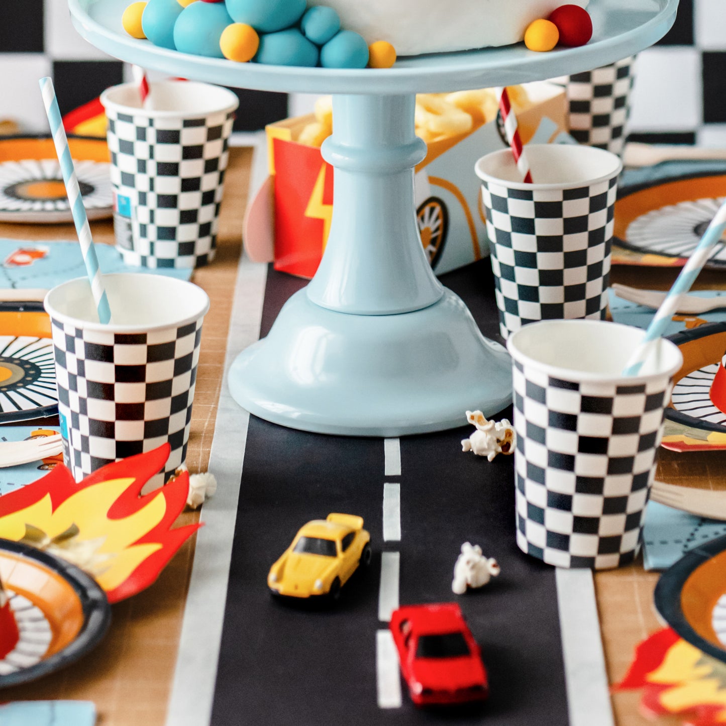Checkered Flag Cups | Racing Car Party Paper Cups | Formula One Party