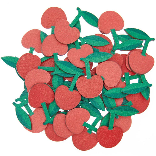 Cherries Wooden Confetti | Wooden Cherry confetti uk