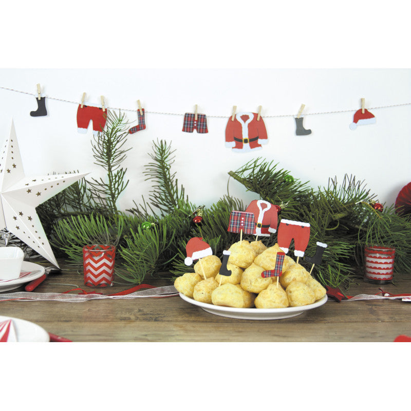 Christmas Garland Decoration | Santa Washing Line