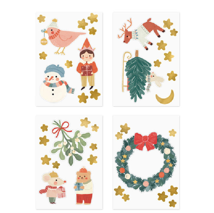 A4 Christmas Window Stickers Large Christmas Stickers Pretty Little