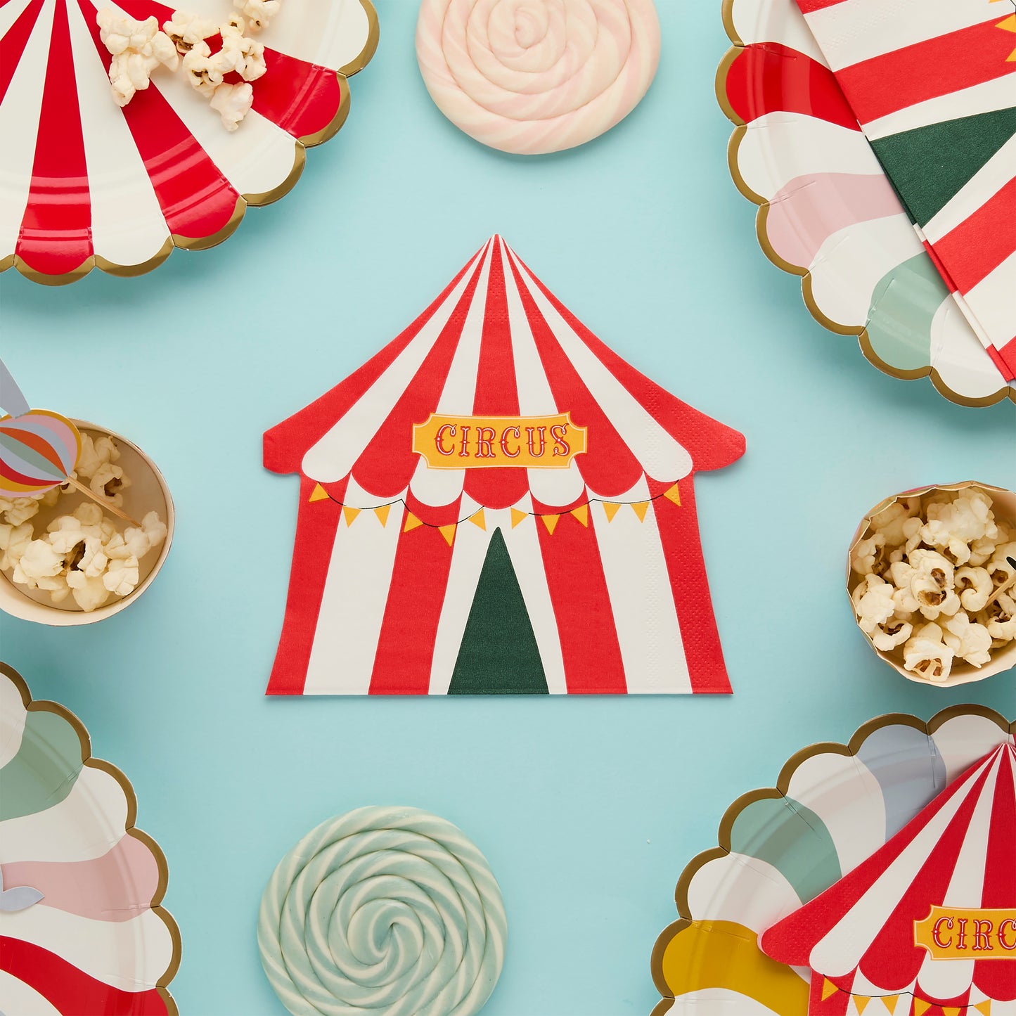 Circus Tent Paper Napkins | Circus Party Decorations UK