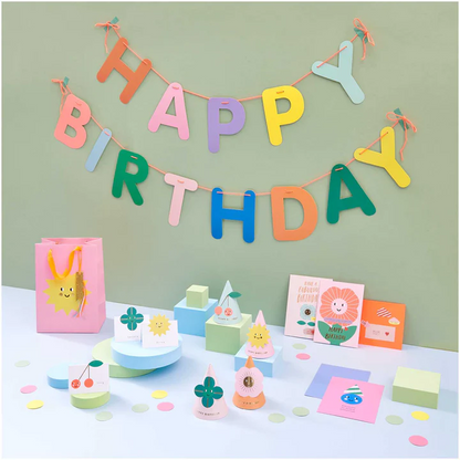 Happy Birthday Banner | Bright Neon Birthday Garland
