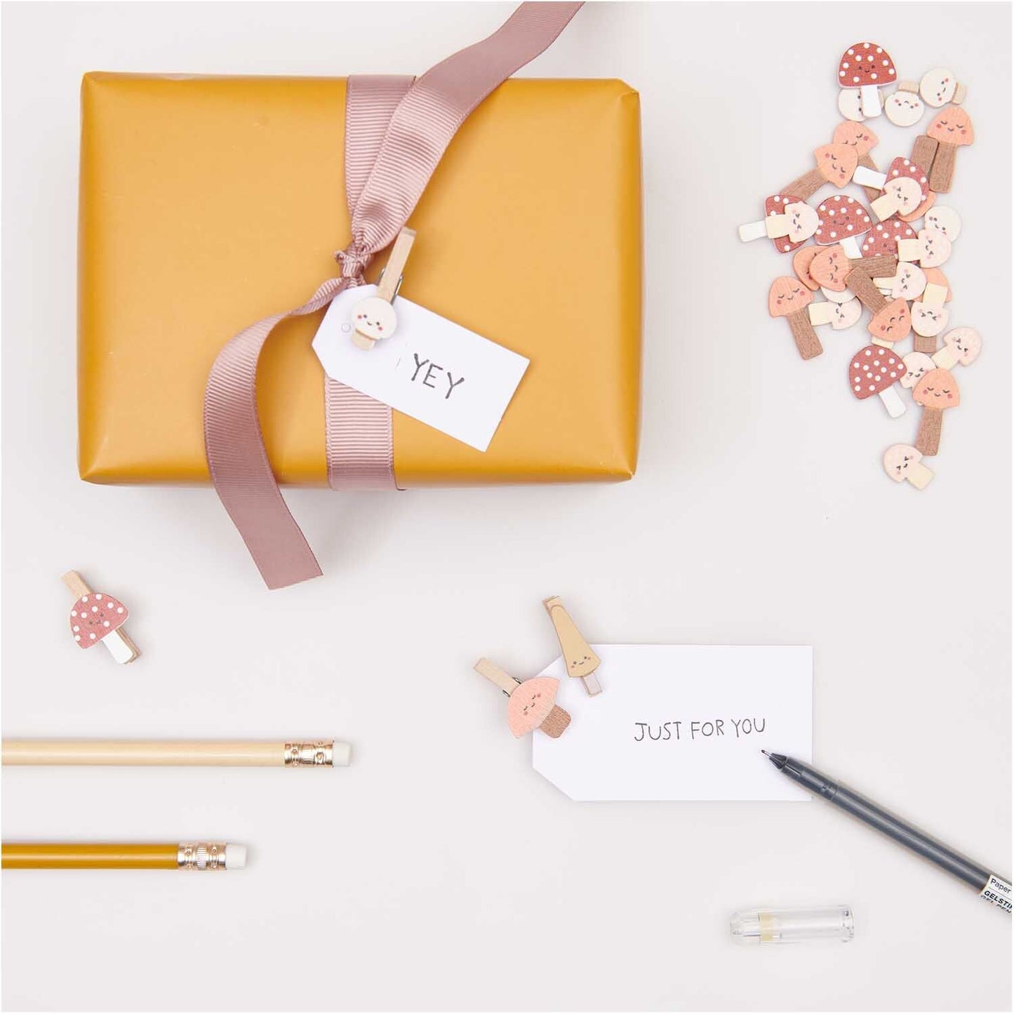 The cutest mushroom confetti. Perfect for crafting, embellishing, decorating and giving away. 