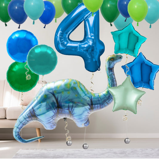 Giant Number Balloon Display Kit - Dinosaur Days