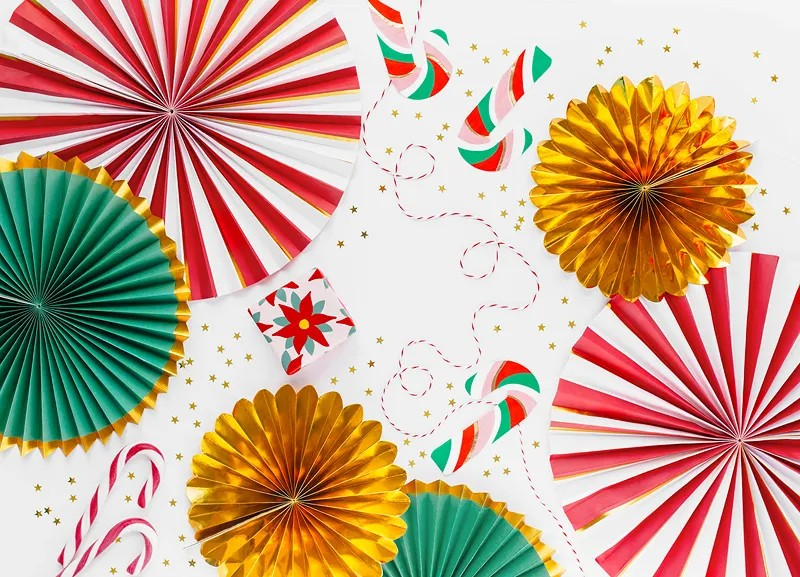Fan Rosettes – Showtime | Paper Party Decorations (Pack of 3)