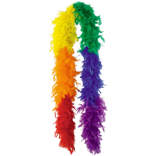 Rainbow Feather Boa for Gay Pride celebrations