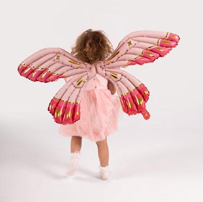 Pink Foil Butterfly Wings Balloon Fairy Wings for Dressing Up Parties Pretty Little Party Shop