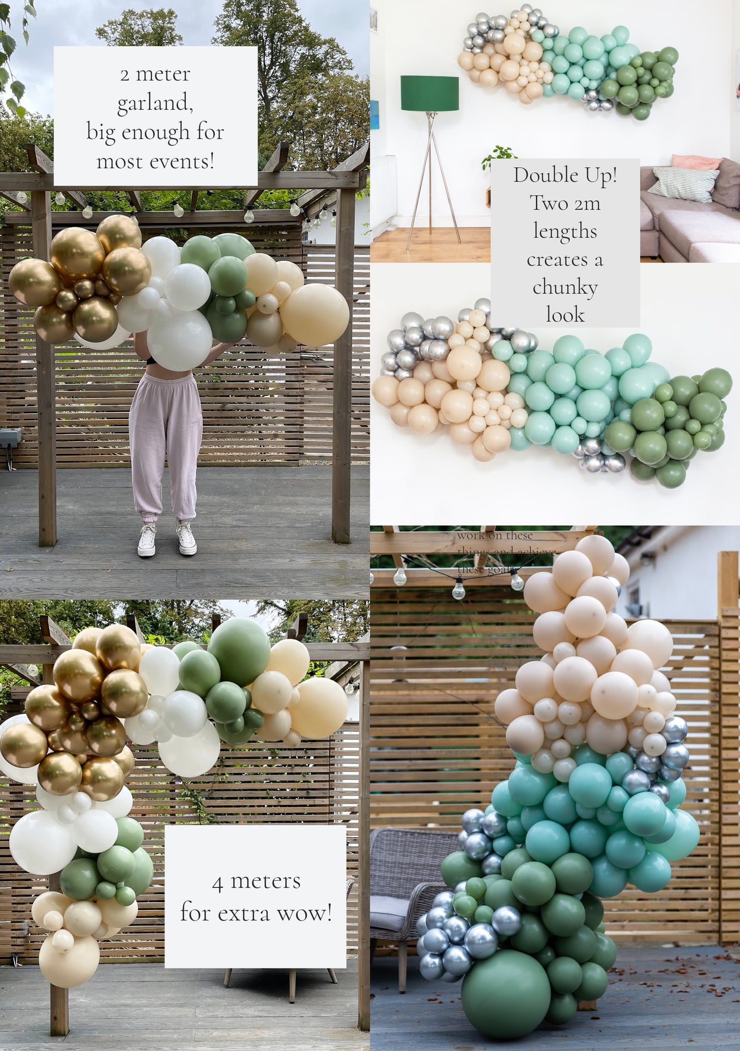 Large Balloon Garland - Football Blue