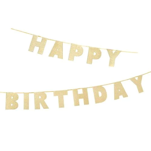 Happy Birthday Giftbox Garland Banner – 10ft Pre-Strung Pastel Party Banner, Ready To Hang, No DIY Needed