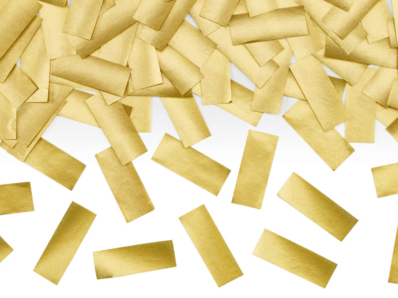 Compact Gold confetti cannon party shooter for weddings, birthdays and celebrations