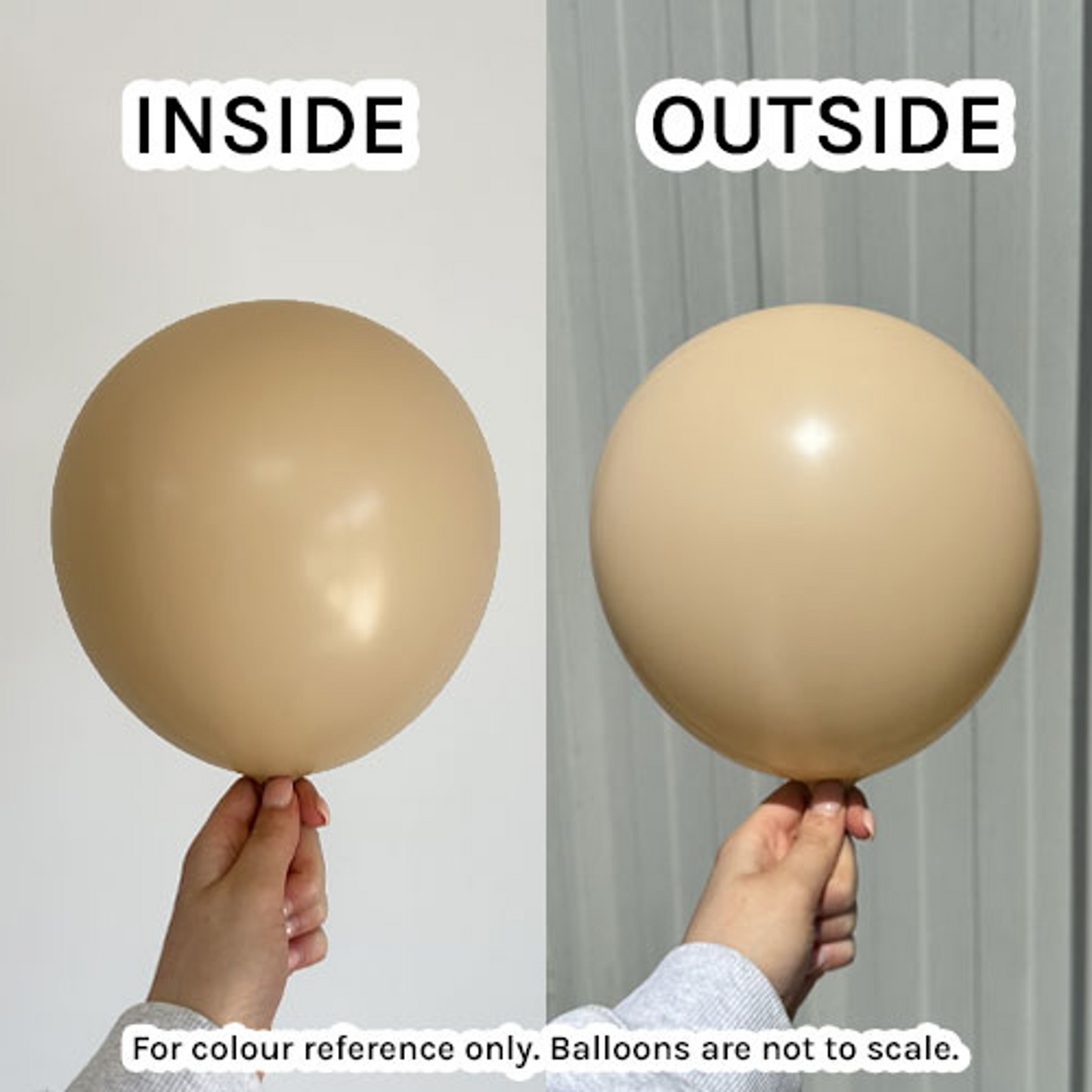 Kalisan Blush Balloons - Real life Colour Image