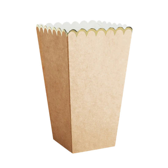 Kraft and Gold Scalloped Boxes