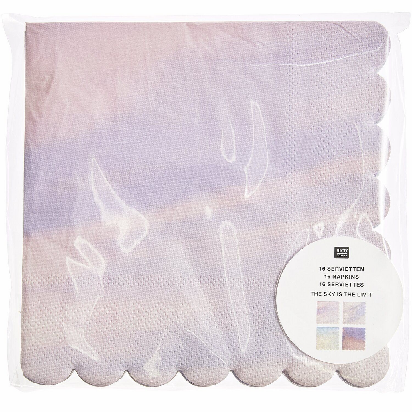 Marble Effect Scalloped Napkins | Pastel Party Tableware UK