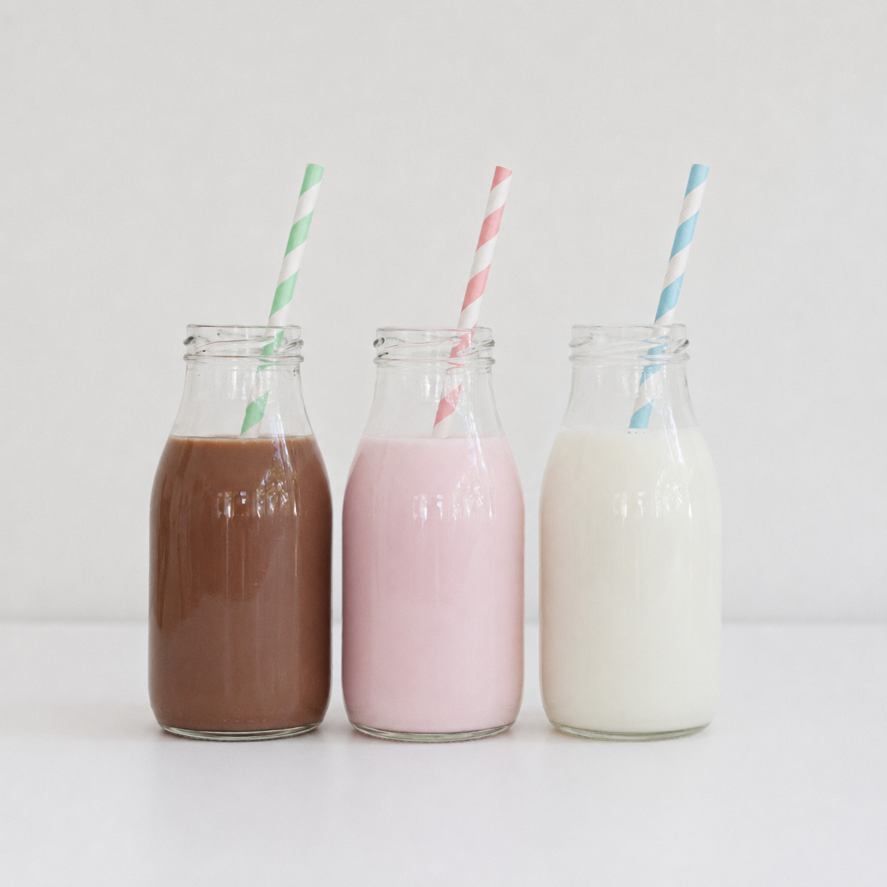 Mini Glass Milk Bottles for Parties