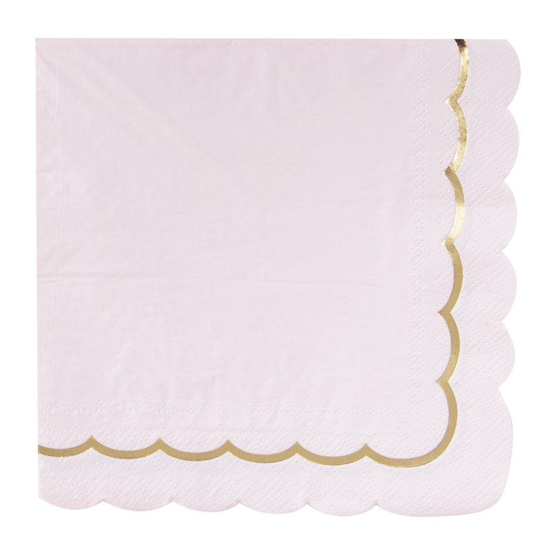 Pale Pink Scalloped Special occasion Napkins UK