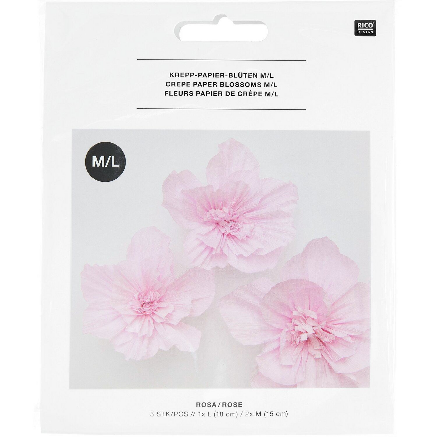 Paper Flower Blossoms - Pale Pink