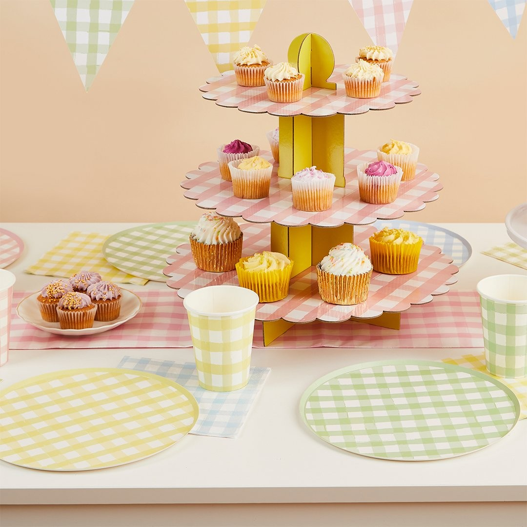 Pastel Gingham Party Setup