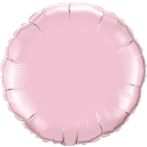 Pale Pearl pink Foil Round Balloons Qualatex UK