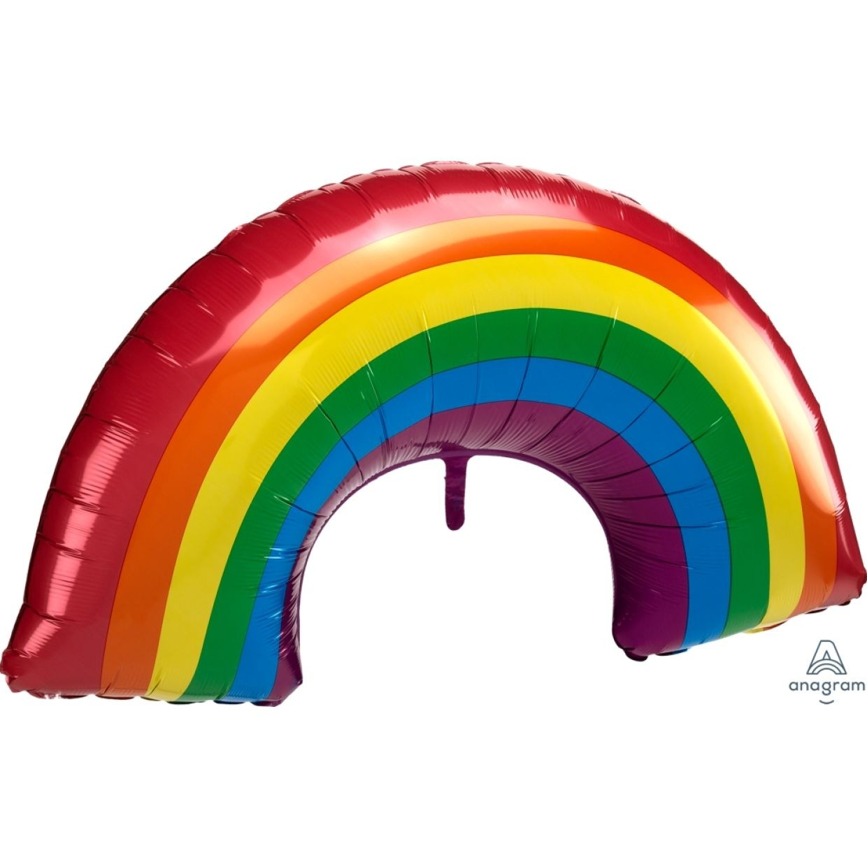 Colorful rainbow-shaped foil balloon