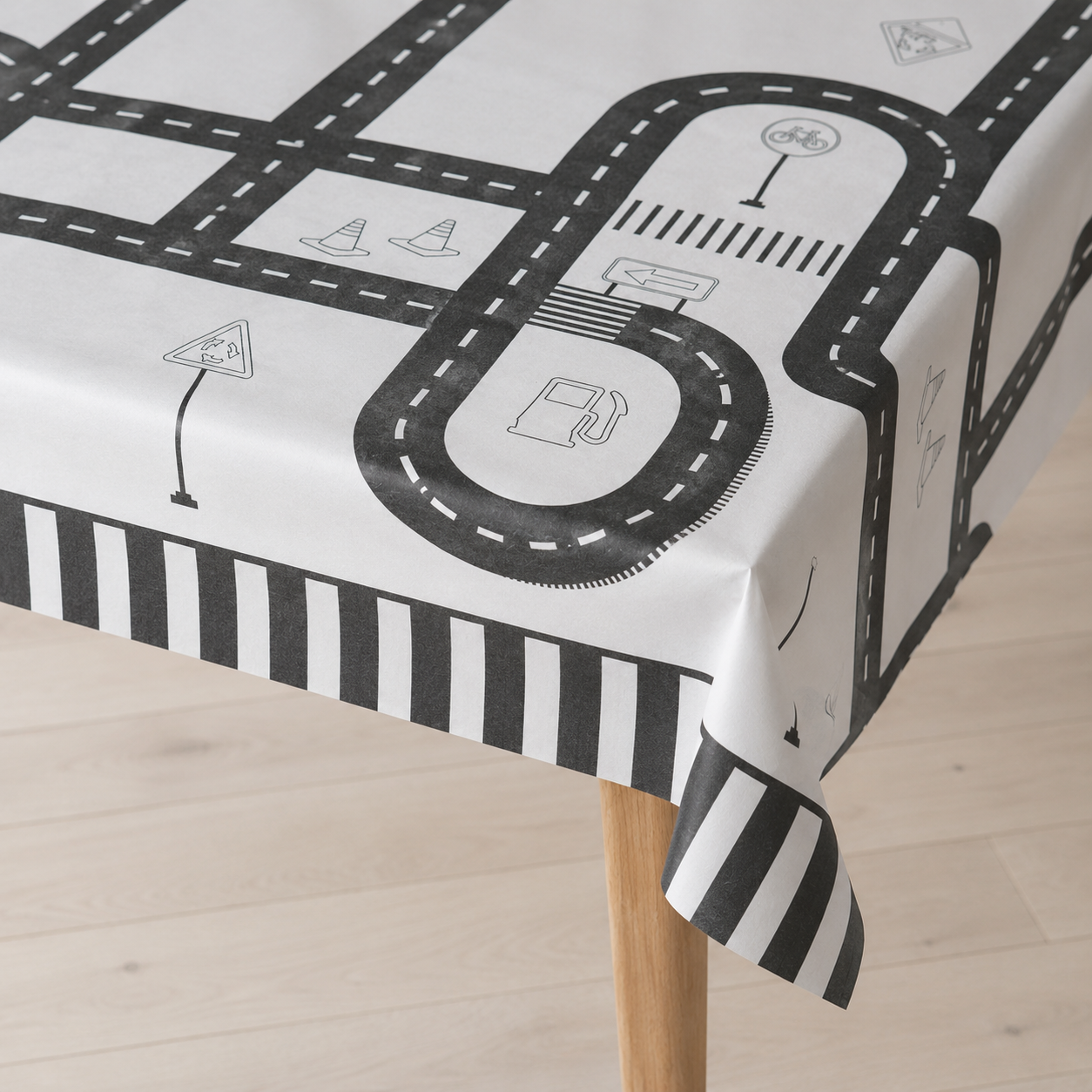 Road Map Paper Tablecloth 1.2m x 1.8m | Car Party Decorations
