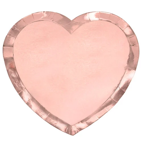 Rose Gold Heart Shaped Plates UK