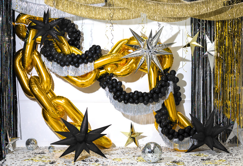 Silver Starburst Foil Balloon Large UK