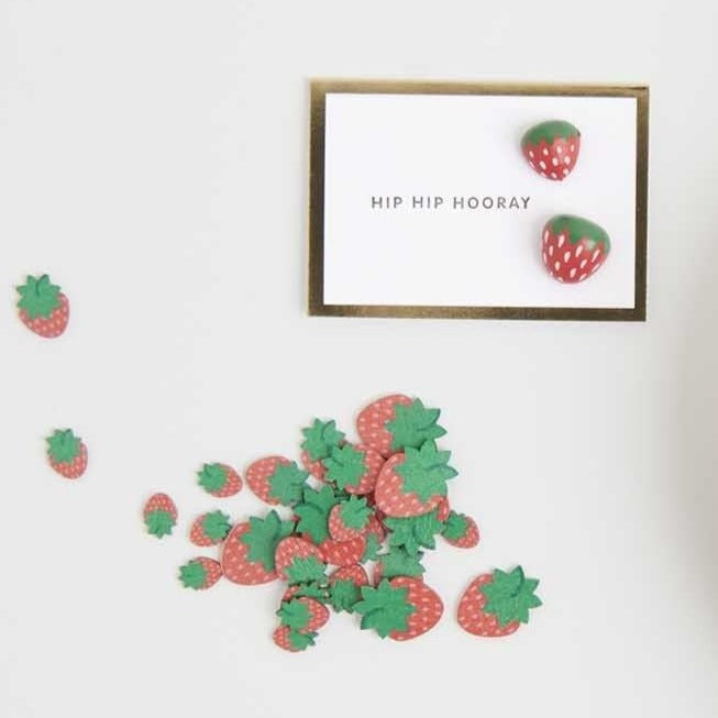 Wooden Confetti - Strawberries
