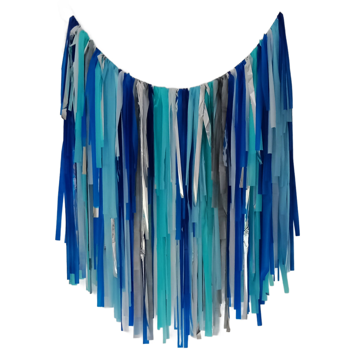 Blue Streamer Garland | Handmade Party Backdrop Decoration