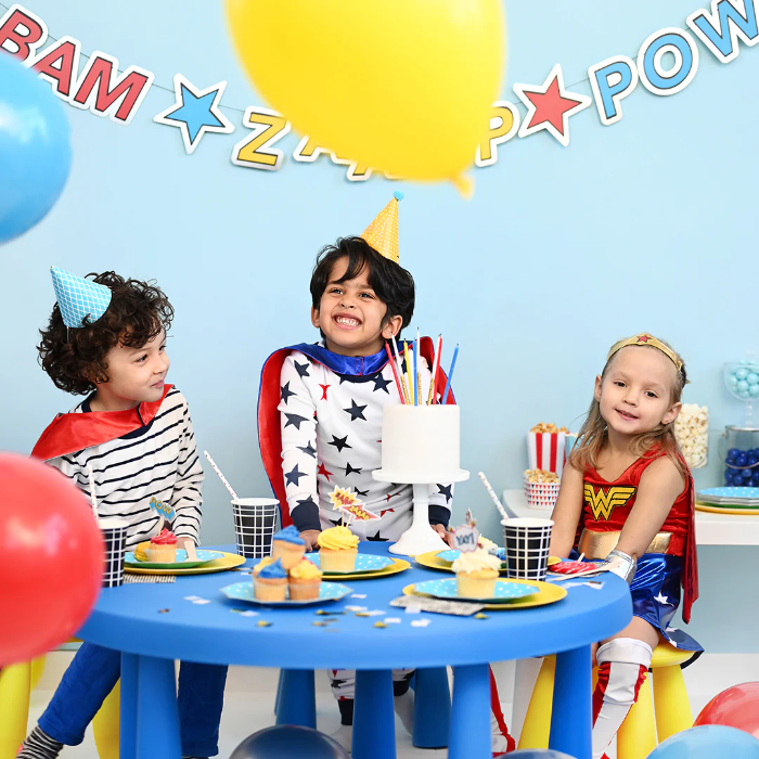 Bam Zap Pow Superhero Party Banner Decoration for Kids Parties UK