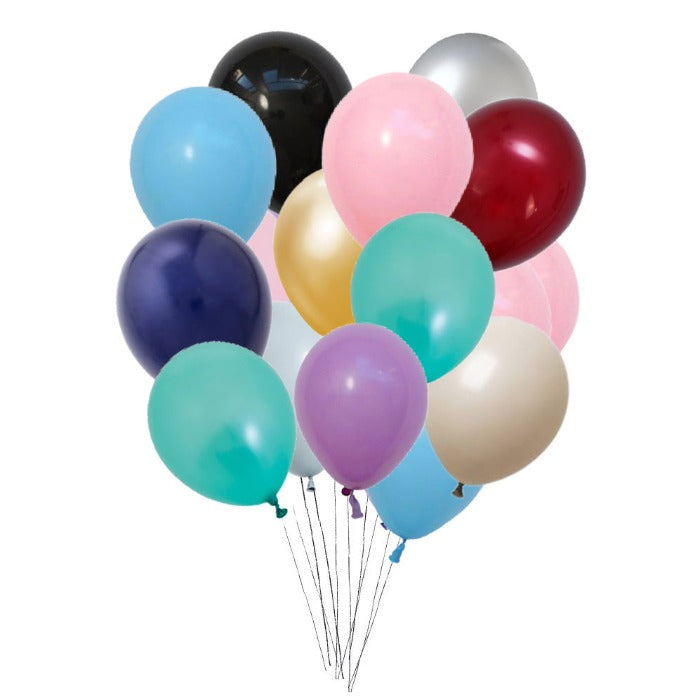 A colour mix of balloons to represent Taylor Swifts Era's Tour and Movie.