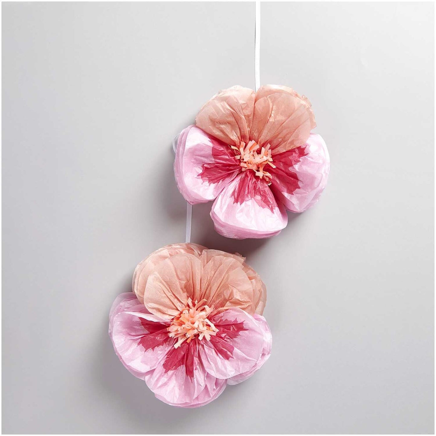 Pink Paper Flower Pansy Decorations