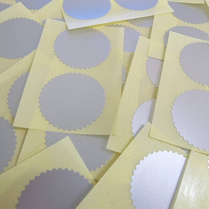 Wafer Seal Stickers Silver - For Gifting and crafts