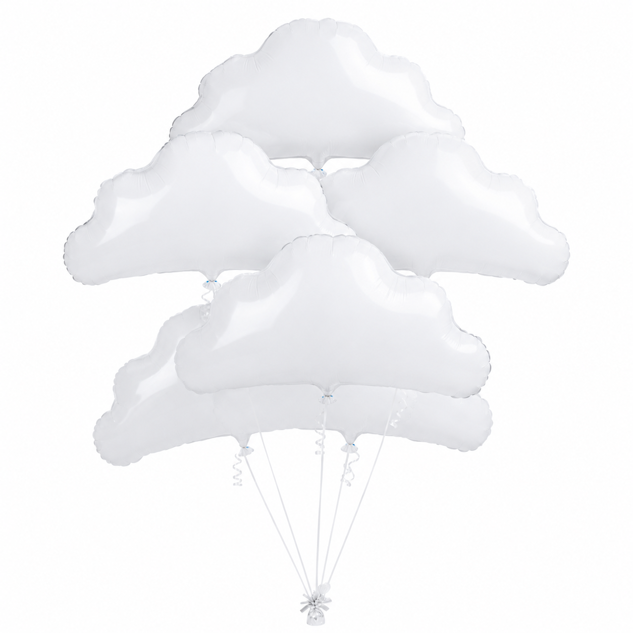 White cloud shaped 24 inch foil balloons for baby shower and birthday party decorations