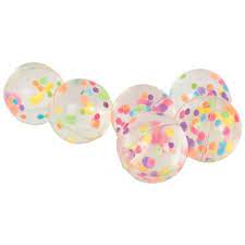 Bright Confetti Bouncy Balls