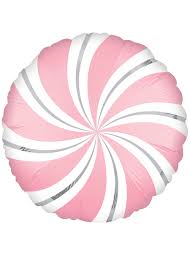 Satin Candy Swirl Balloon - Pink