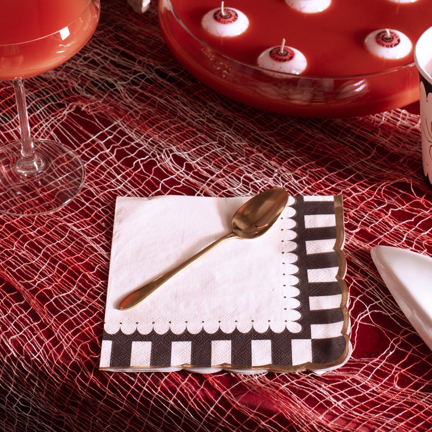 gothic style halloween paper napkin