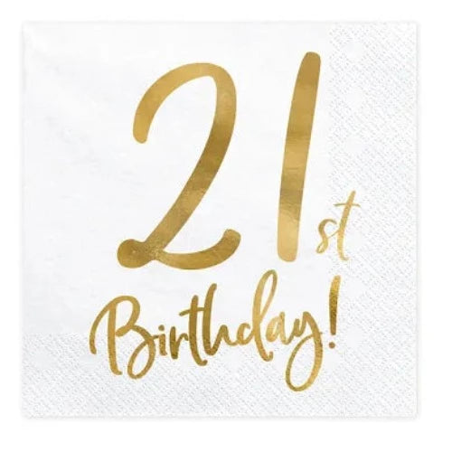 21st Birthday Party Napkins