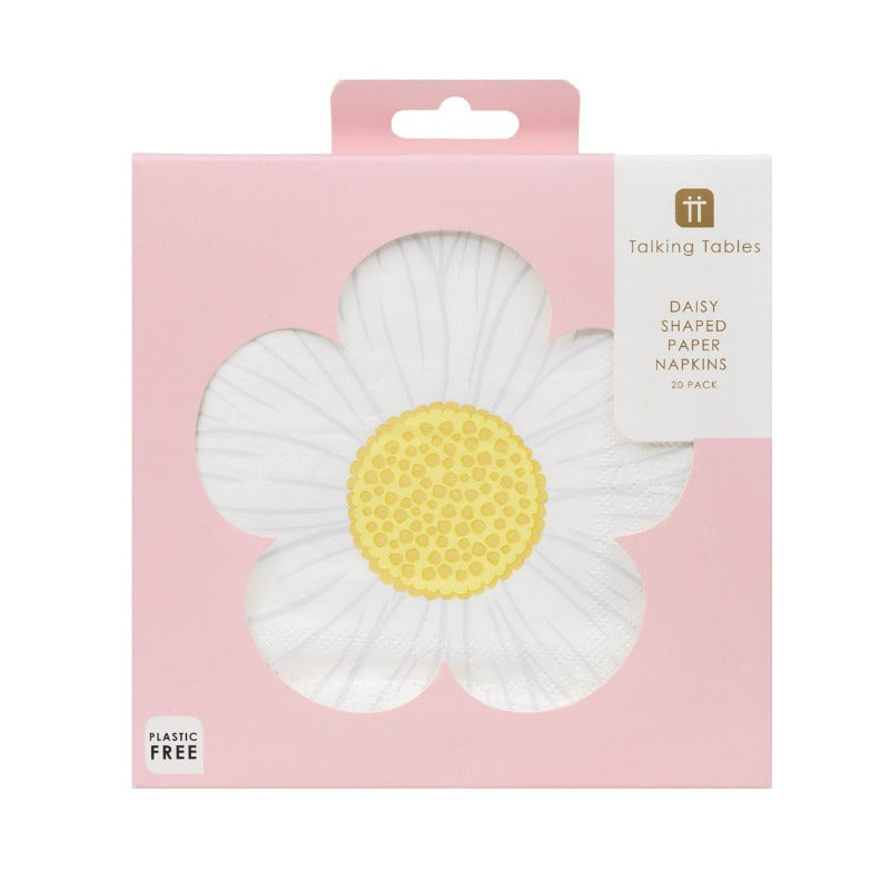 Daisy Shaped Paper Party Napkins | Talking Tables UK