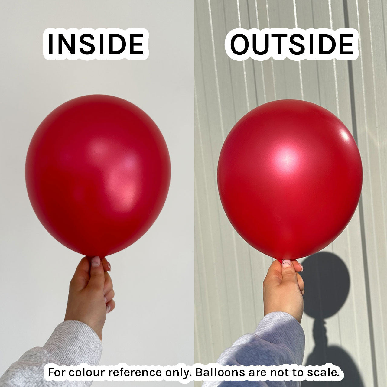 Red Metallic Balloons | Plain Red Latex Balloons | Online Balloonery