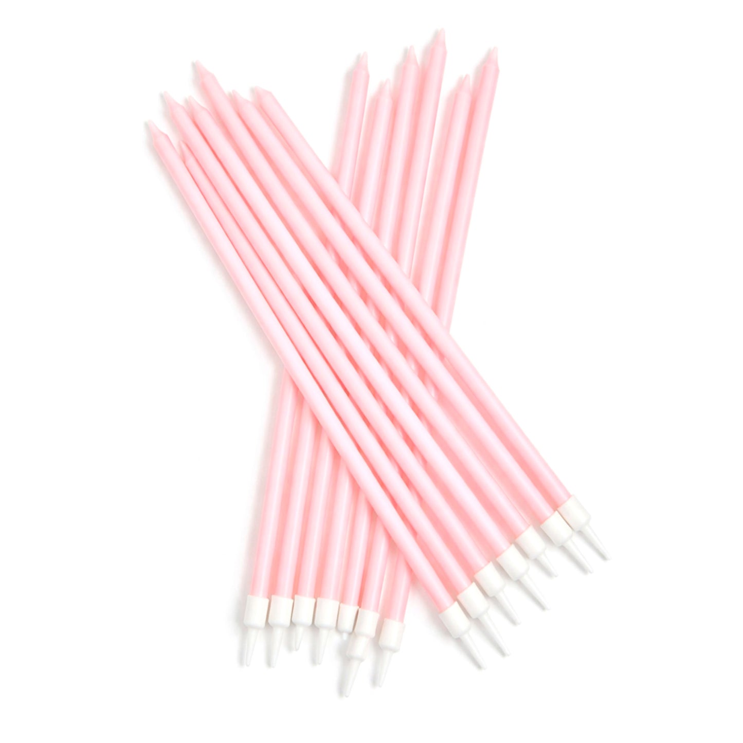 Tall Pink Cake Candles Set