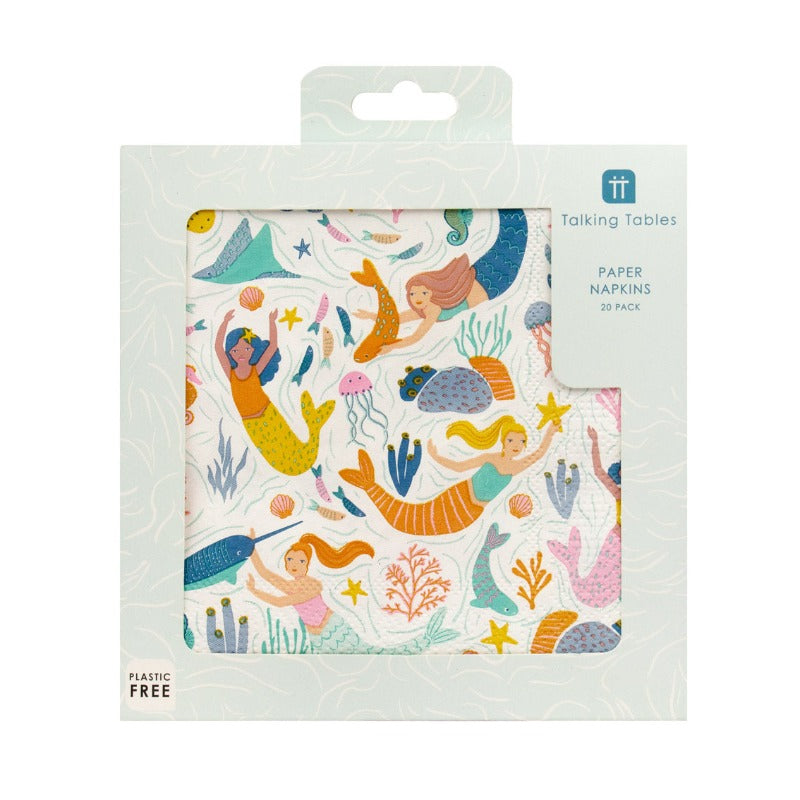 Make Waves Mermaid Party Napkins | Talking Tables UK