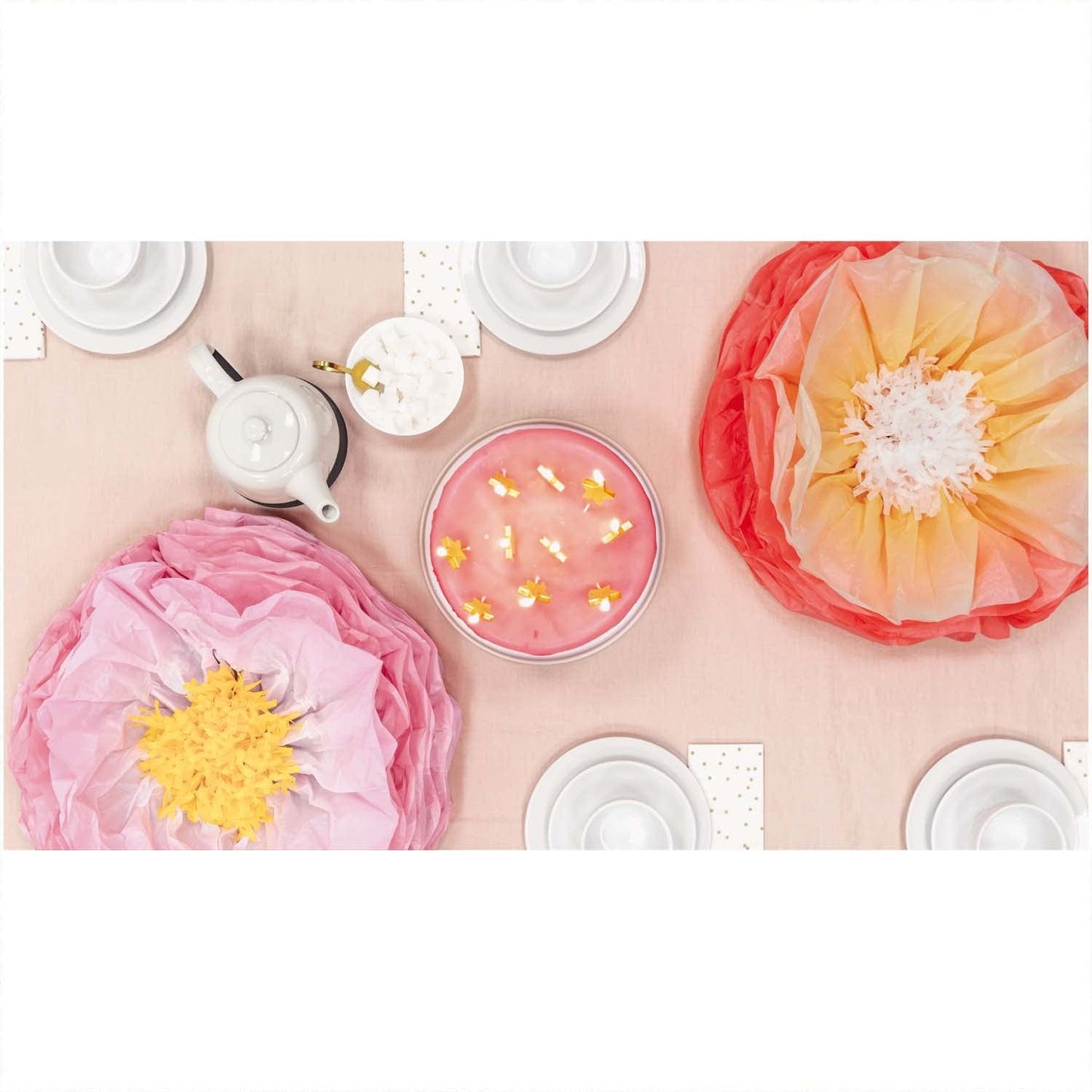 Giant Paper Flower Decorations Peach | Silk Paper Flowers UK YEY! Lets Party